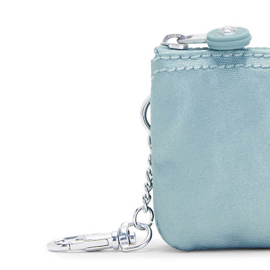 Kipling Creativity Mini Metallic Pouch Keychain Taske Aqua | DK 2099TC